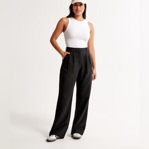 Abercrombie & Fitch Black Wide-Leg Pants